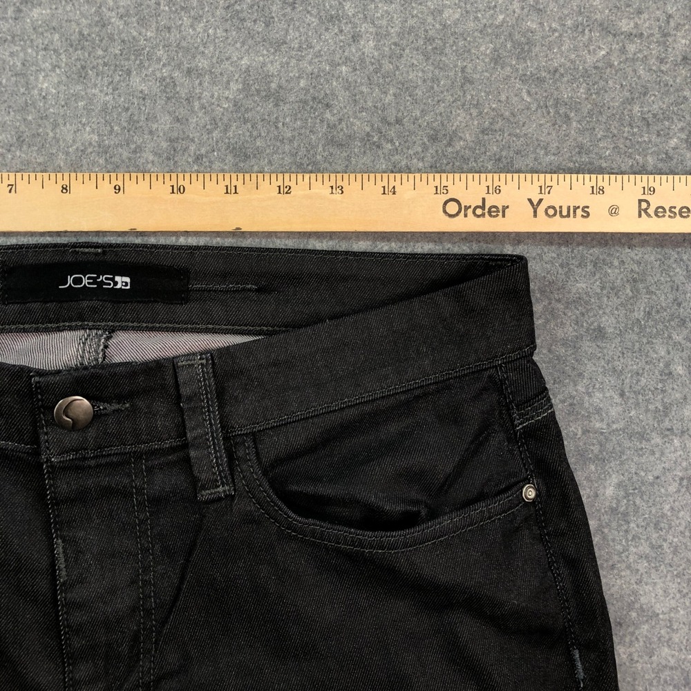 Joes Men Jeans 33x34 Black Brixton Straight Narrow Coated Rock Metallic Mid-rise - Picture 10 of 16